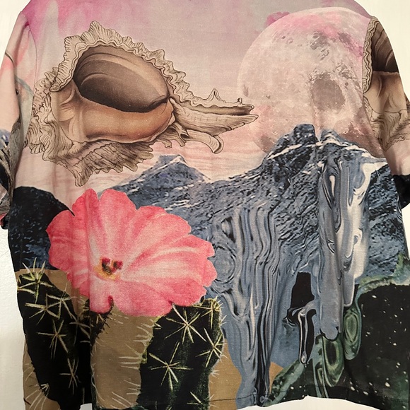 Desigual Women's Multicolor Painted Top - Picture 5 of 7